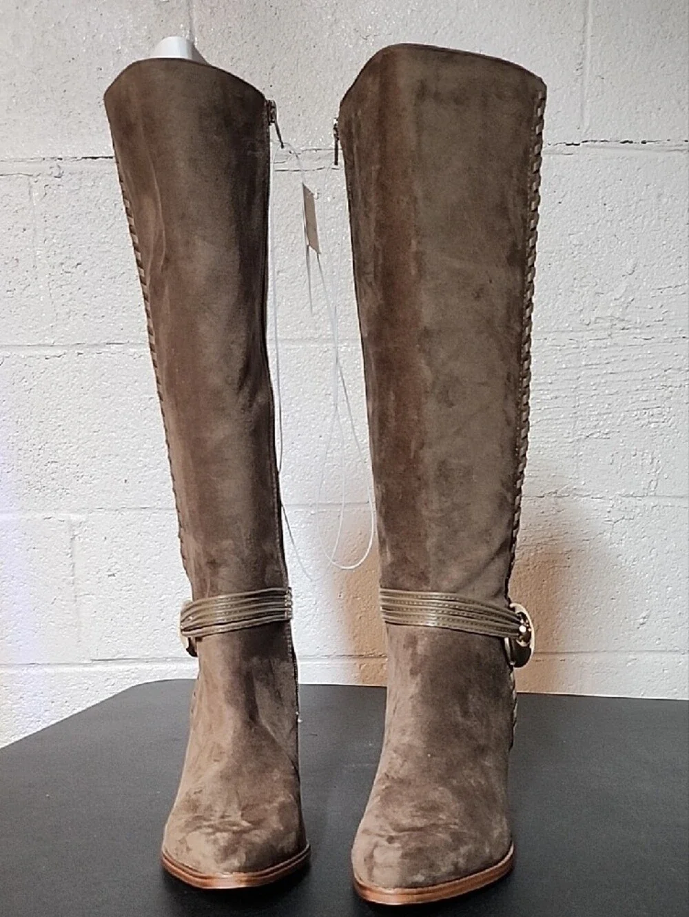 Universal Thread Rio Taupe Over-the-Knee Suede Block Heel Boots